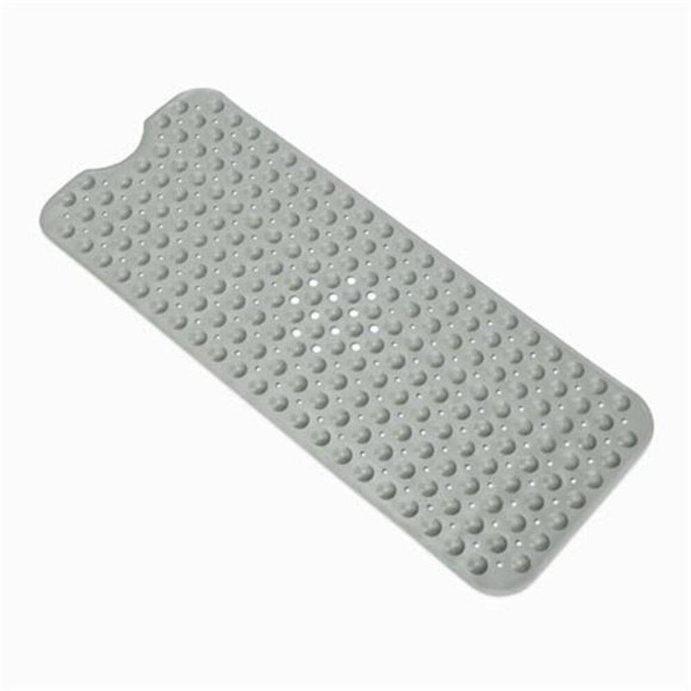 Non Slip Bath Mat 40x16 Suction Cup Tub Shower PVC Grey